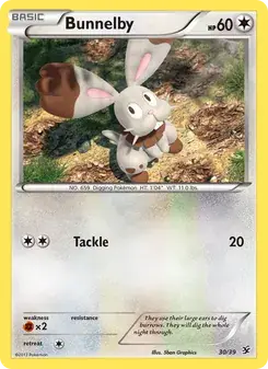 Bunnelby 30/39 Kalos Starter Set Pokémon card