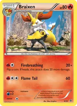 Braixen 9/39 Kalos Starter Set Pokémon card