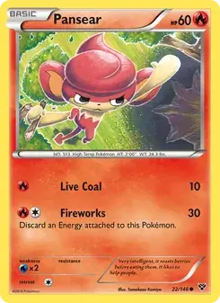 Pansear 22/146 XY Pokémon card