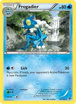 Frogadier 40/146 XY Pokémon card
