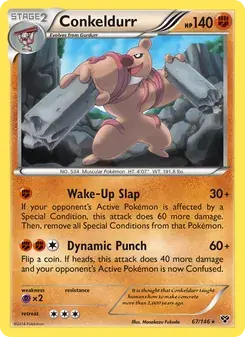 Conkeldurr 67/146 XY Pokémon card