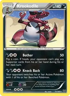 Krookodile 71/146 XY Pokémon card
