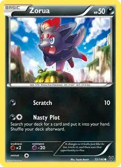 Zorua 72/146 XY Pokémon card