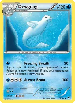 Dewgong 16/124 Fates Collide Pokémon card