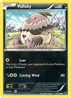 Vullaby 57/124 Fates Collide Pokémon card