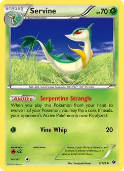 Servine 6/124 Fates Collide Pokémon card