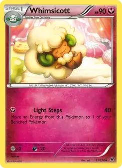 Whimsicott 71/124 Fates Collide Pokémon card
