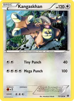 Kangaskhan 75/124 Fates Collide Pokémon card