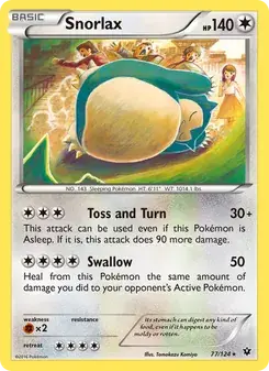 Snorlax 77/124 Fates Collide Pokémon card