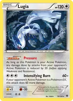 Lugia 78/124 Fates Collide Pokémon card