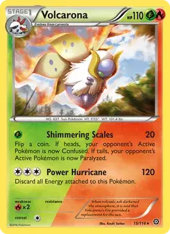 Volcarona 15/114 Steam Siege Pokémon card