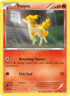 Ponyta 16/114 Steam Siege Pokémon card