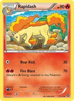 Rapidash 17/114 Steam Siege Pokémon card