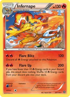 Infernape 20/114 Steam Siege Pokémon card
