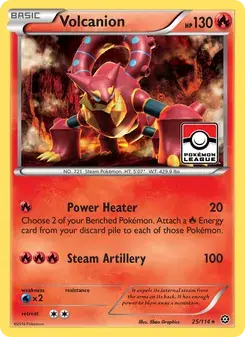 Volcanion 25/114 Steam Siege Pokémon card