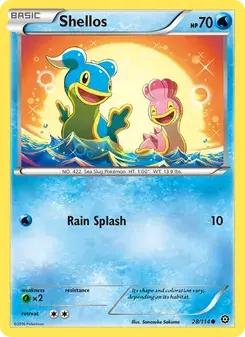 Shellos 28/114 Steam Siege Pokémon card