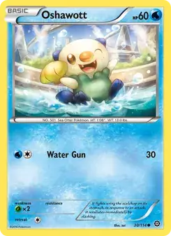 Oshawott 30/114 Steam Siege Pokémon card