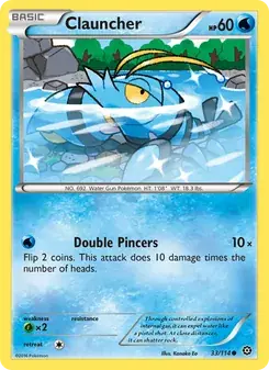 Clauncher 33/114 Steam Siege Pokémon card