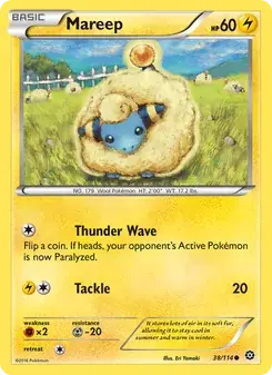 Mareep 38/114 Steam Siege Pokémon card