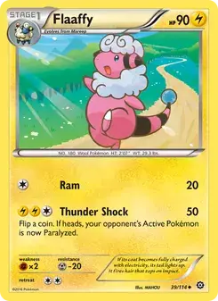 Flaaffy 39/114 Steam Siege Pokémon card