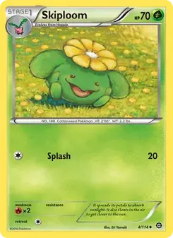 Skiploom 4/114 Steam Siege Pokémon card