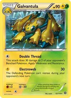 Galvantula 42/114 Steam Siege Pokémon card