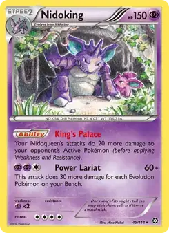 Nidoking 45/114 Steam Siege Pokémon card
