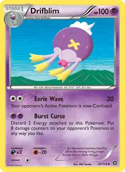 Drifblim 47/114 Steam Siege Pokémon card