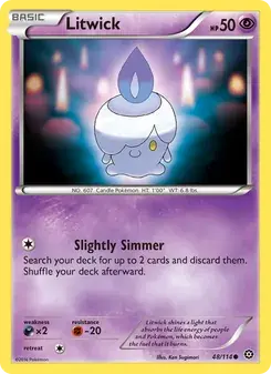 Litwick 48/114 Steam Siege Pokémon card
