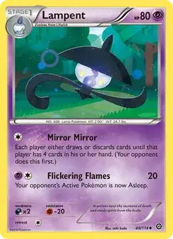 Lampent 49/114 Steam Siege Pokémon card