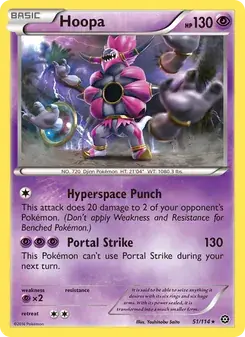 Hoopa 51/114 Steam Siege Pokémon card