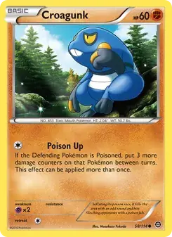 Croagunk 58/114 Steam Siege Pokémon card