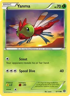Yanma 6/114 Steam Siege Pokémon card