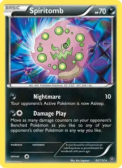 Spiritomb 62/114 Steam Siege Pokémon card