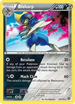 Bisharp 64/114 Steam Siege Pokémon card