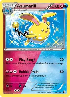Azumarill 77/114 Steam Siege Pokémon card