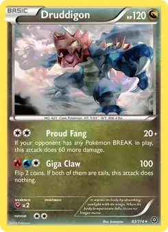 Druddigon 83/114 Steam Siege Pokémon card