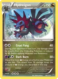Hydreigon 86/114 Steam Siege Pokémon card