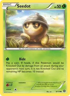 Seedot 9/114 Steam Siege Pokémon card
