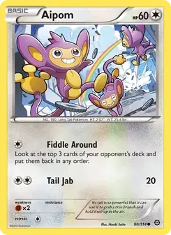 Aipom 90/114 Steam Siege Pokémon card