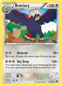 Braviary 93/114 Steam Siege Pokémon card