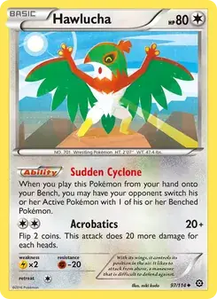 Hawlucha 97/114 Steam Siege Pokémon card