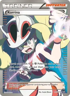 Korrina 111/111 Furious Fists Pokémon card