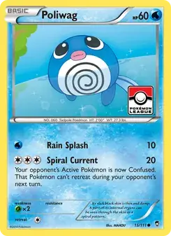 Poliwag 15/111 Furious Fists Pokémon card