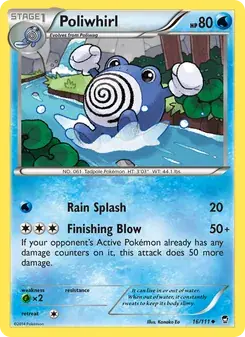 Poliwhirl 16/111 Furious Fists Pokémon card