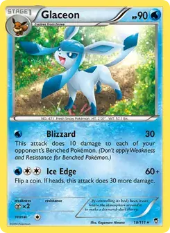 Glaceon 19/111 Furious Fists Pokémon card