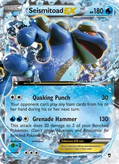 Seismitoad EX 20/111 Furious Fists Pokémon card