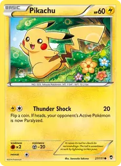 Pikachu 27/111 Furious Fists Pokémon card
