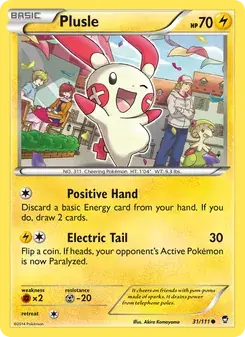 Plusle 31/111 Furious Fists Pokémon card