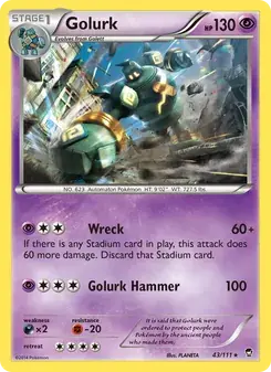 Golurk 43/111 Furious Fists Pokémon card